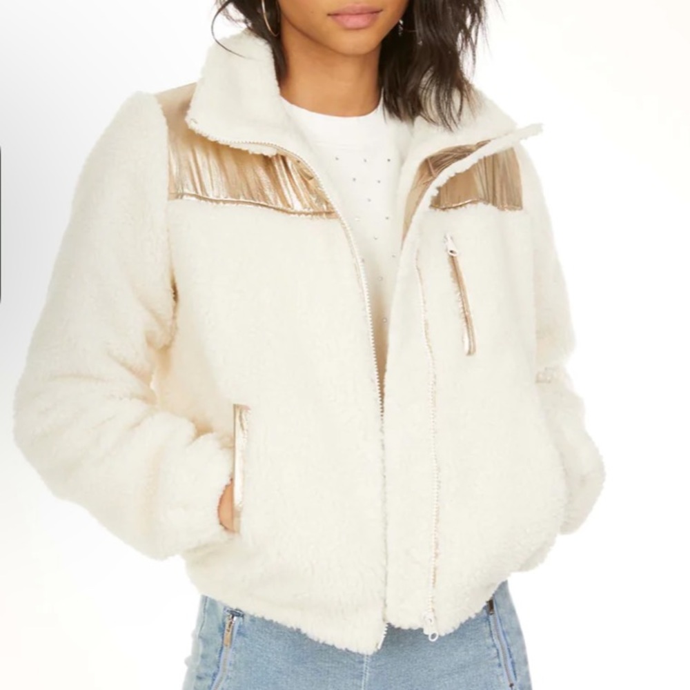 Generation Love - Cedric Bomber Jacket Ivory/Gold - XS